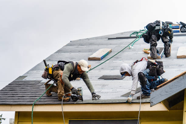 Professional Gutter Installation technician working in Bordentown, NJ